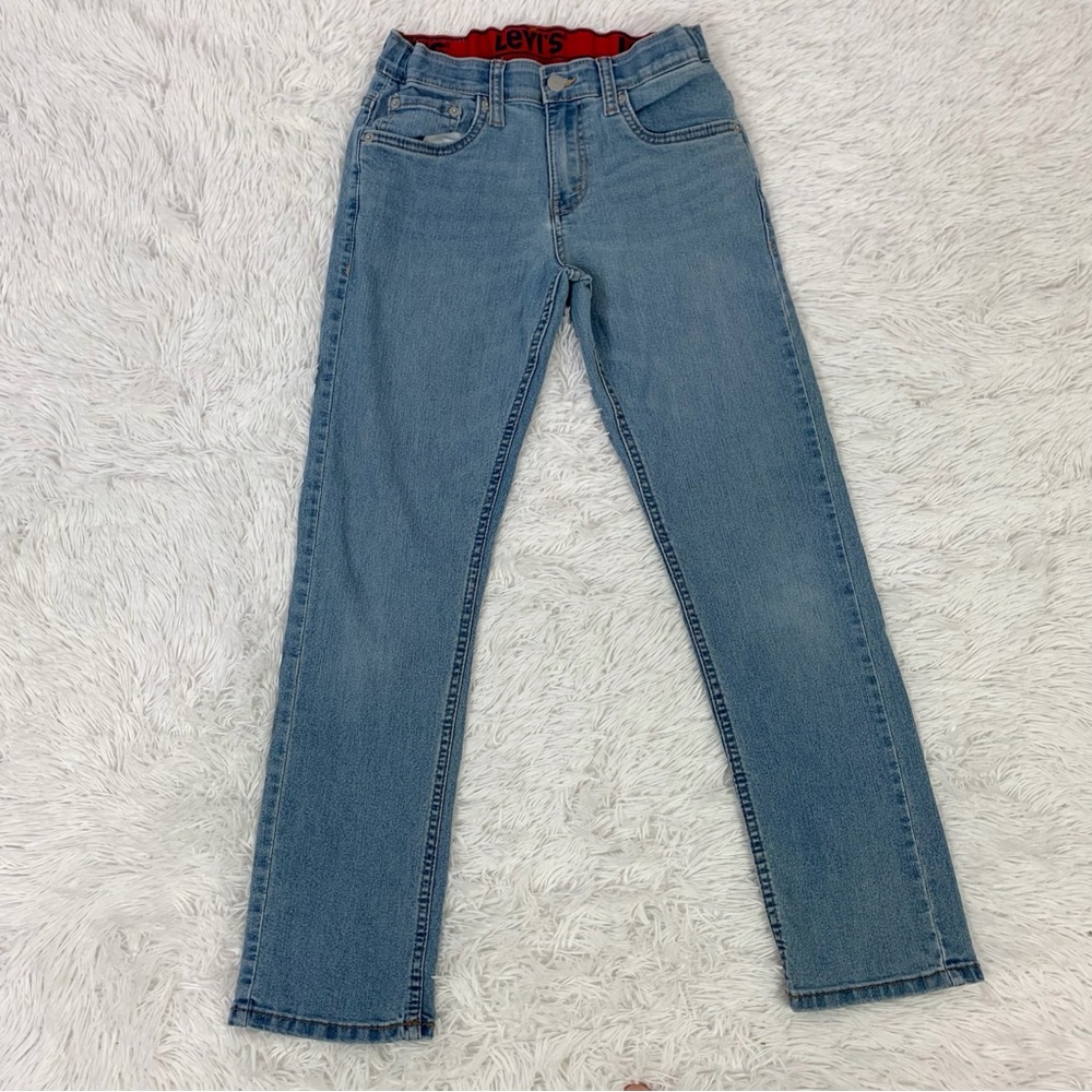 Levi's boys Classic Denim Jeans in Light Blue adjustable waist straight leg